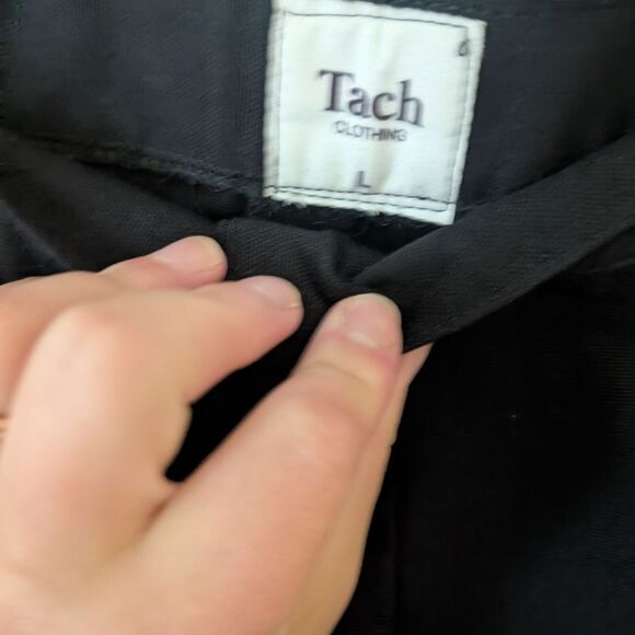 Tach Nicanor Black Linen Fringe Tassel Bohemian Pants Size Large - Picture 7 of 9